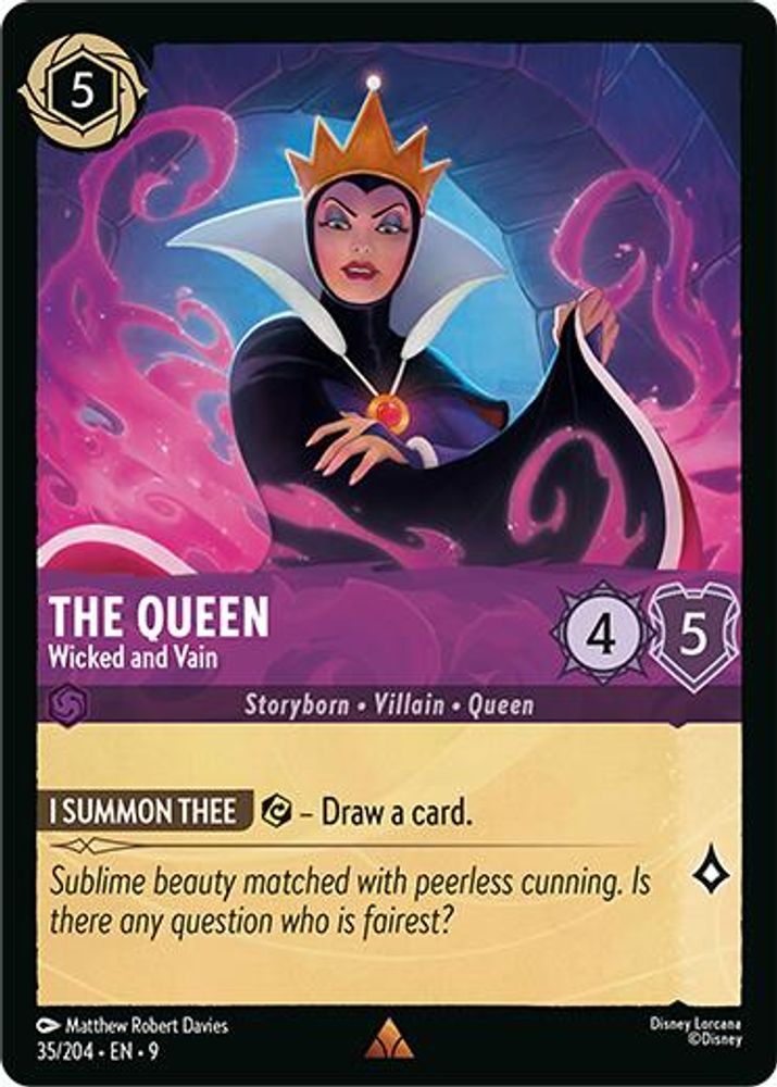 The Queen - Wicked and Vain 35/204 Rare Fabled Lorcana Near Mint