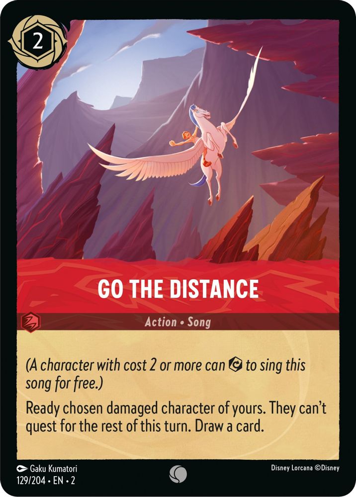 Go the Distance 129/204 Common Rise of the Floodborn Lorcana Near Mint