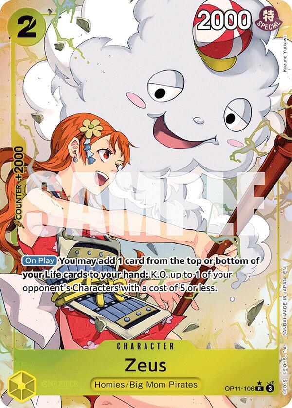 Zeus (Alternate Art) OP11-106 Rare A Fist of Divine Speed One Piece Foil NM