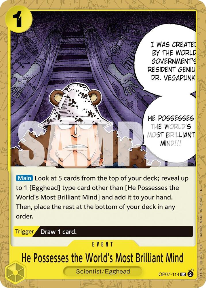 He Possesses the World's Most Brilliant Mind (Reprint) OP07-114 Premium Booster -The Best- Vol. 2 One Piece NM