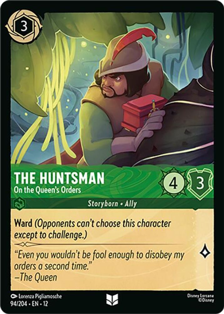 The Huntsman - On the Queen's Orders 94/204 Uncommon Wilds Unknown Lorcana NM