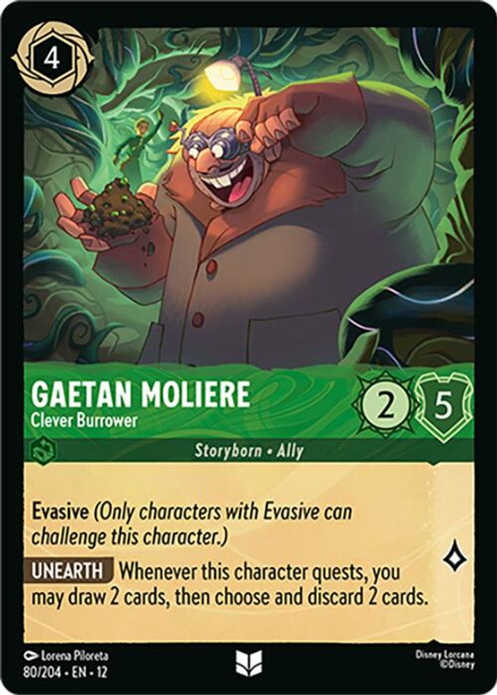 Gaetan Moliere - Clever Burrower 80/204 Uncommon Wilds Unknown Lorcana Near Mint