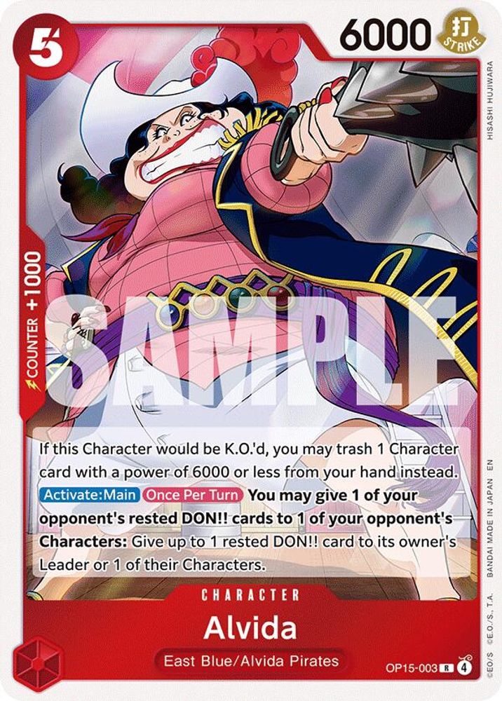 Alvida OP15-003 Rare Adventure on Kami's Island One Piece Foil Near Mint