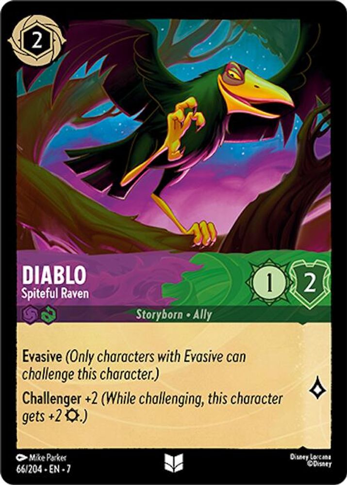 Diablo - Spiteful Raven 66/204 Uncommon Archazia's Island Lorcana Near Mint