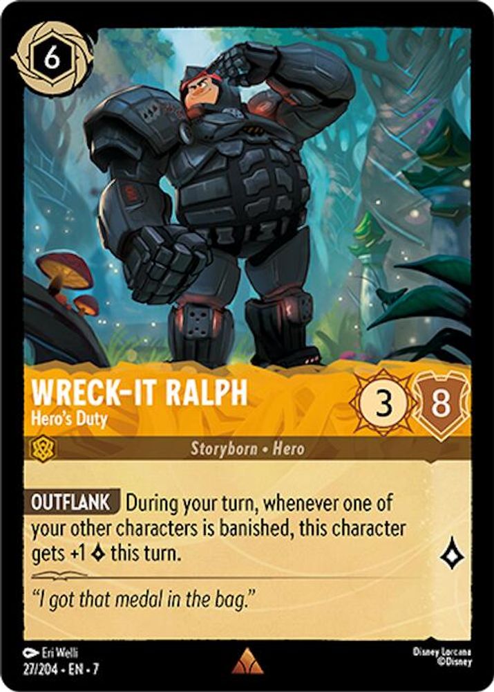 Wreck-It Ralph - Hero's Duty 27/204 Rare Archazia's Island Lorcana Near Mint