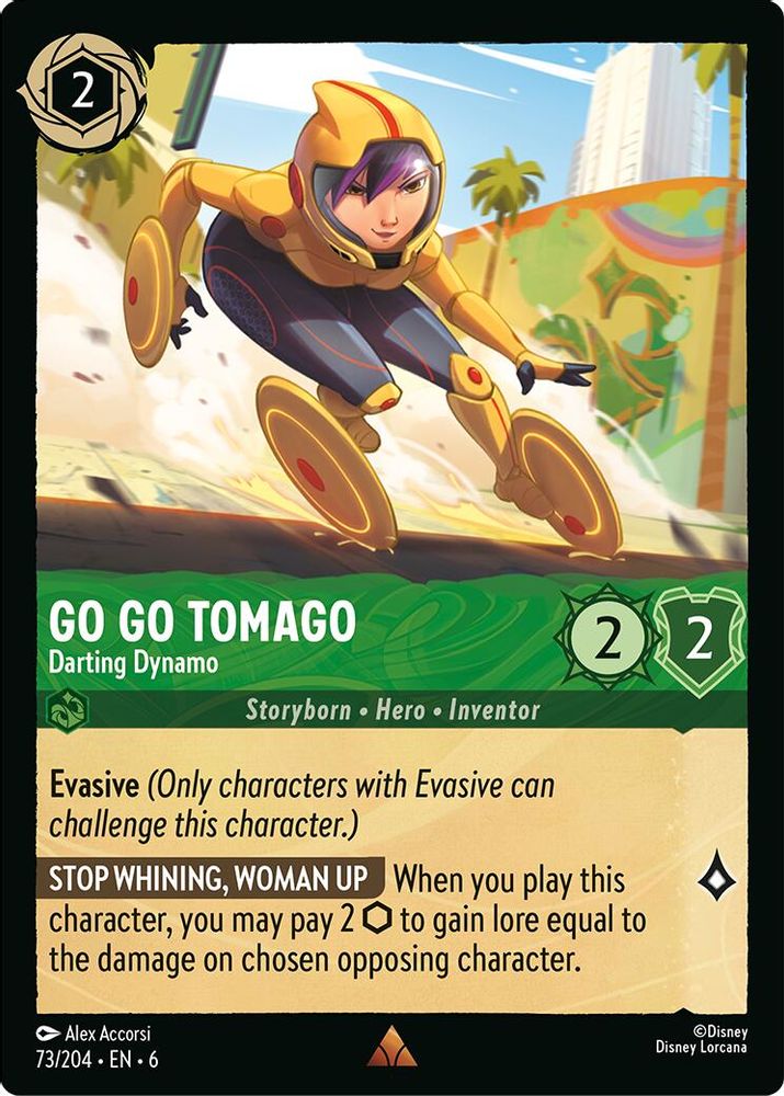 Go Go Tomago - Darting Dynamo 73/204 Rare Azurite Sea Lorcana Near Mint