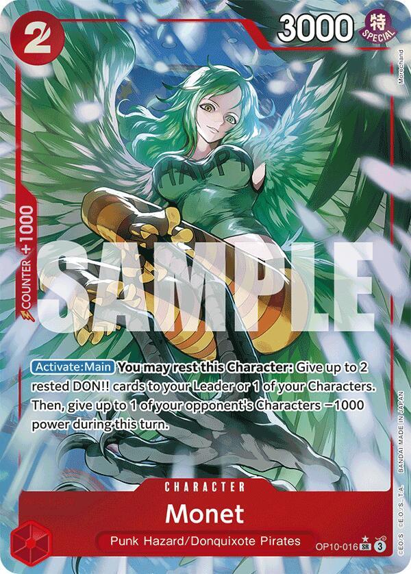 Monet (Parallel) OP10-016 Super Rare Royal Blood One Piece Foil Near Mint