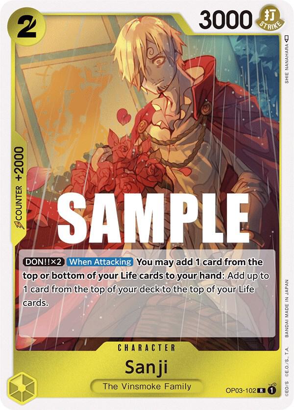 Sanji OP03-102 Rare Pillars of Strength One Piece Foil Near Mint