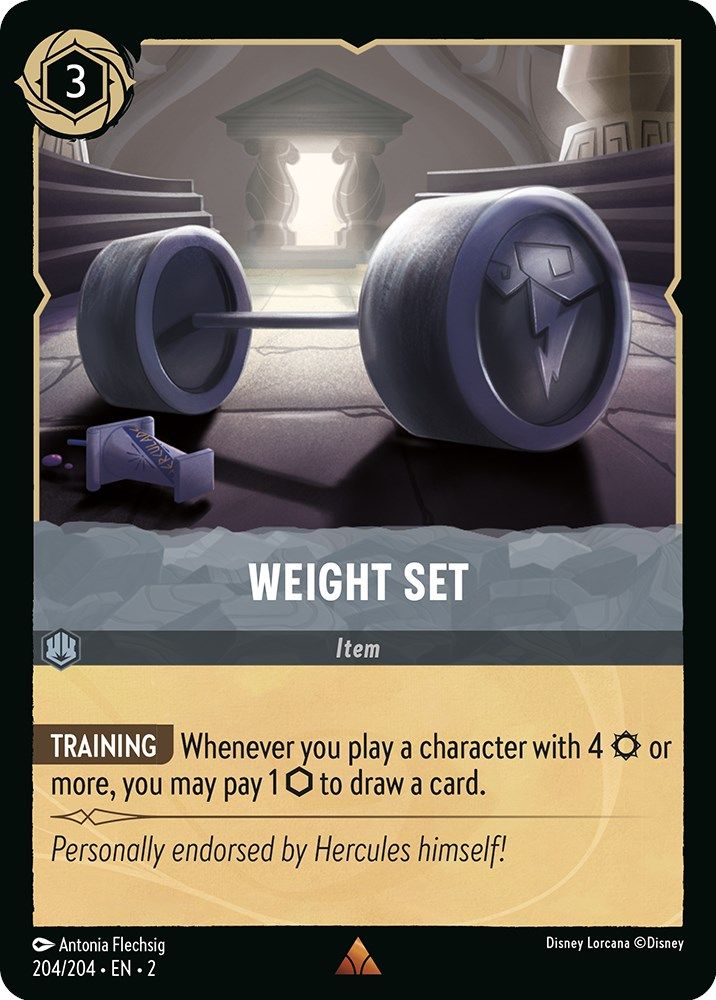 Weight Set 204/204 Rare Rise of the Floodborn Lorcana Near Mint
