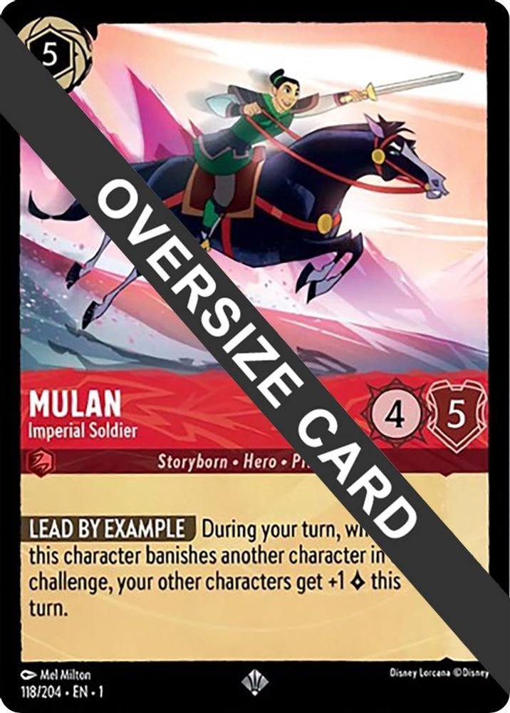 Mulan - Imperial Soldier (Oversized) 118/204 The First Chapter Lorcana Cold Foil