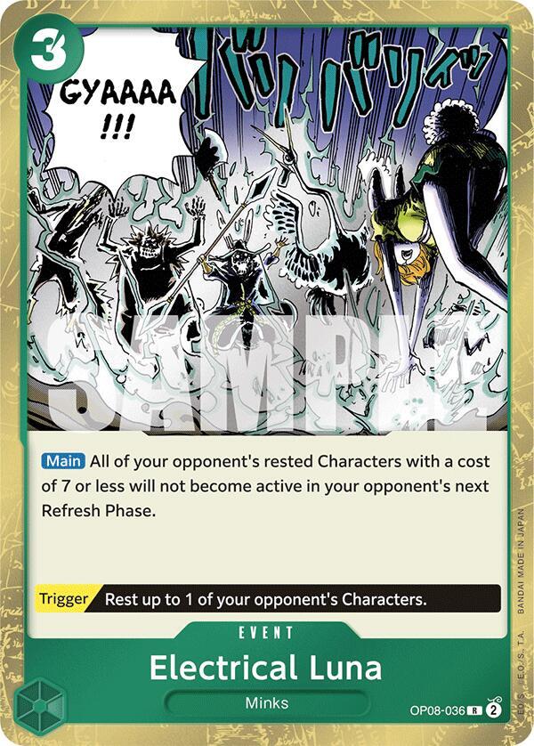Electrical Luna OP08-036 Rare Two Legends One Piece Foil Near Mint