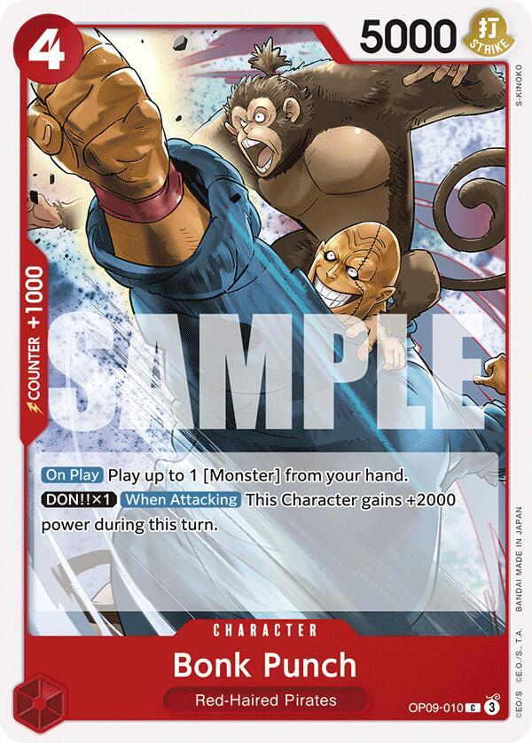 Bonk Punch OP09-010 Common Emperors in the New World One Piece Near Mint