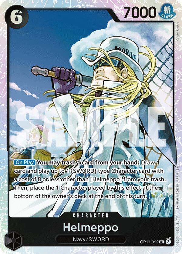 Helmeppo OP11-092 Super Rare A Fist of Divine Speed One Piece Foil Near Mint