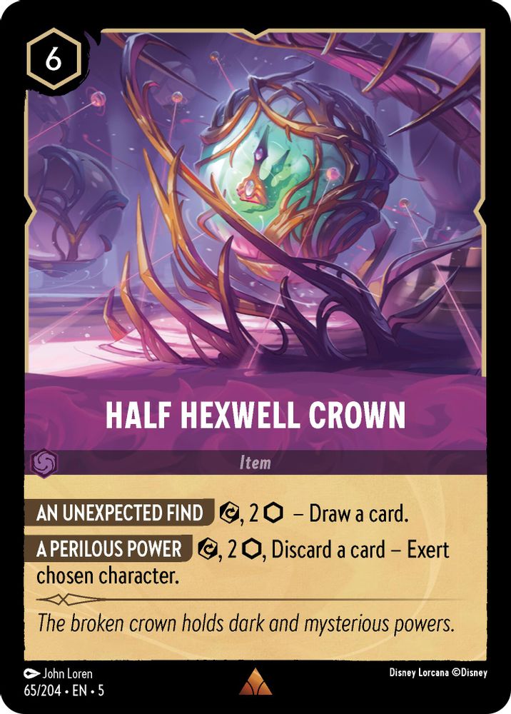 Half Hexwell Crown 65/204 Rare Shimmering Skies Lorcana Near Mint