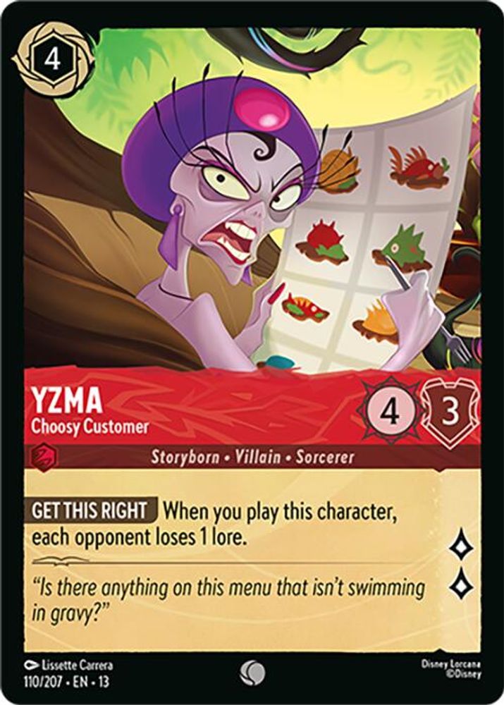 Yzma - Choosy Customer 110/204 Common Attack of the Vine! Lorcana Near Mint