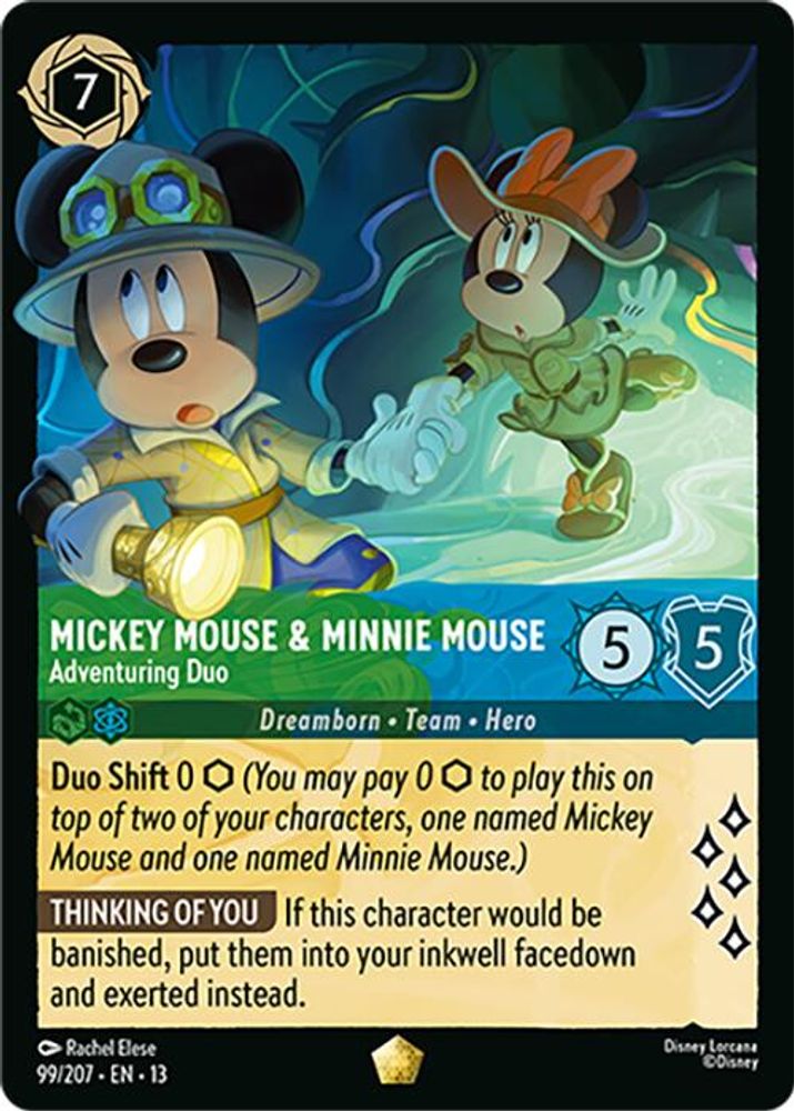 Mickey Mouse & Minnie Mouse - Adventuring Duo 99/204 Lorcana NM
