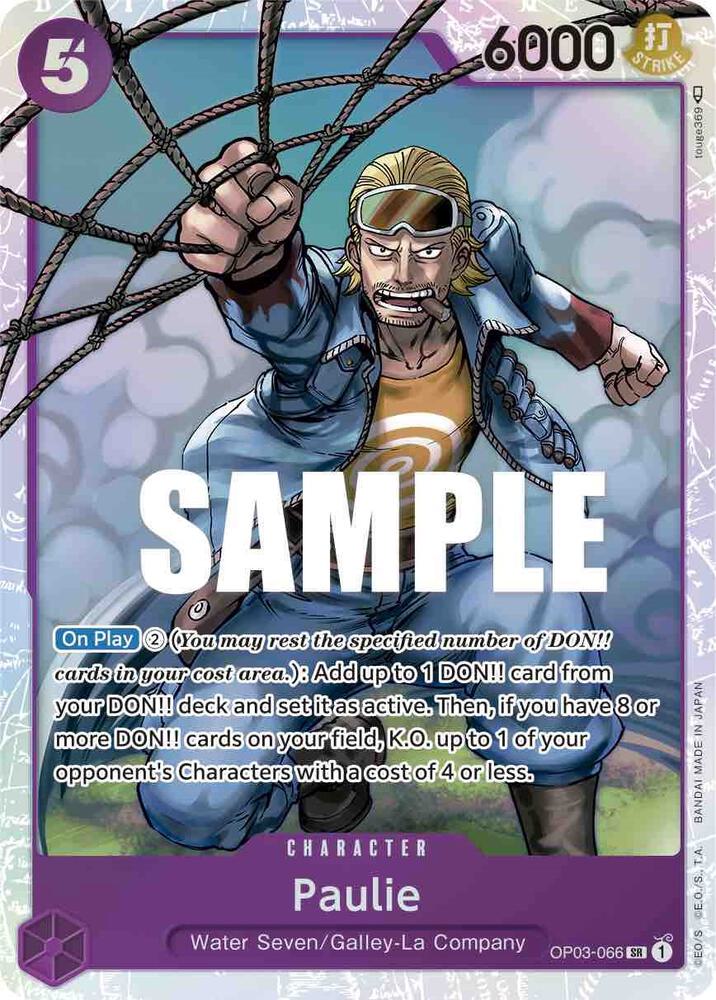 Paulie OP03-066 Super Rare Pillars of Strength One Piece Foil Near Mint