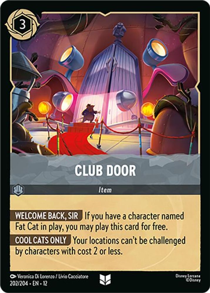 Club Door 202/204 Uncommon Wilds Unknown Lorcana Near Mint