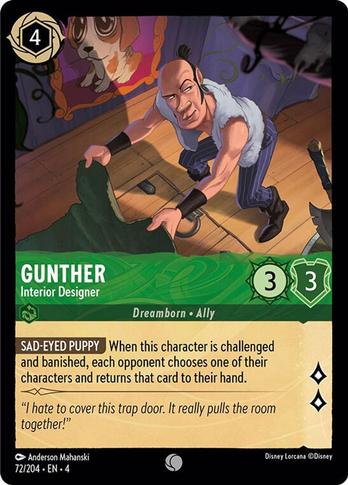 Gunther - Interior Designer 72/204 Common Ursula's Return Lorcana Near Mint