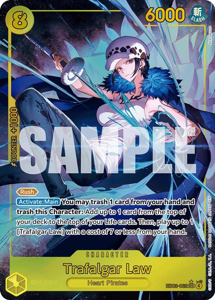 Trafalgar Law (Alternate Art) EB03-062 Extra Booster: One Piece Heroines Edition One Piece Foil NM