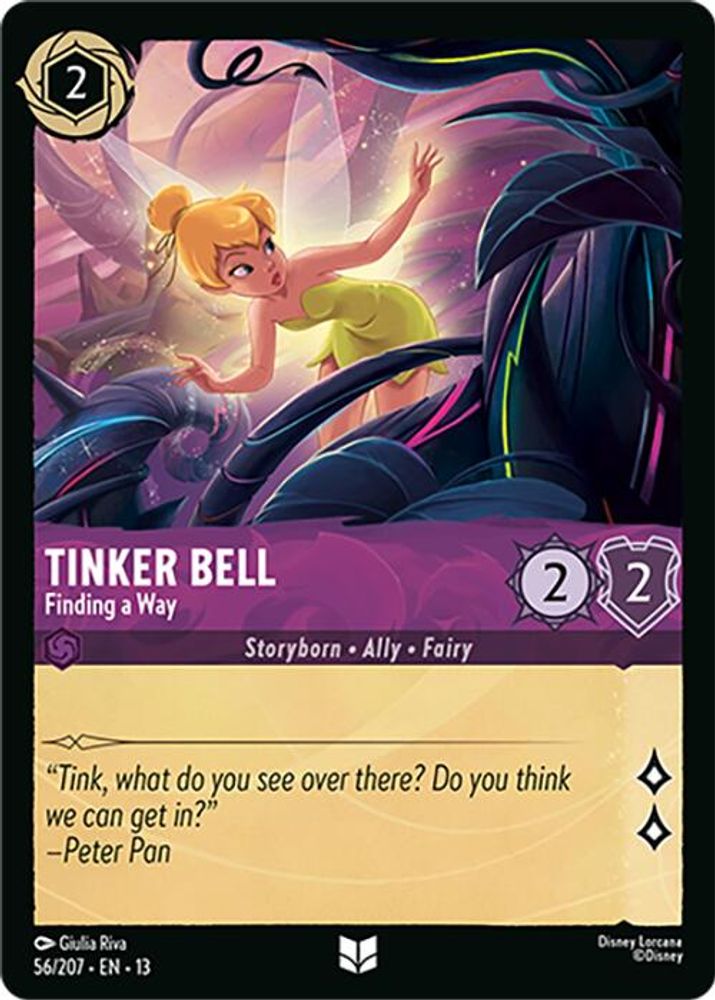 Tinker Bell - Finding a Way 56/204 Uncommon Attack of the Vine! Lorcana NM