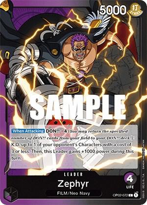 Zephyr OP02-072 Leader Paramount War One Piece Near Mint