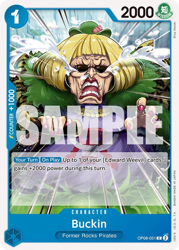 Buckin OP08-051 Common Two Legends One Piece Near Mint