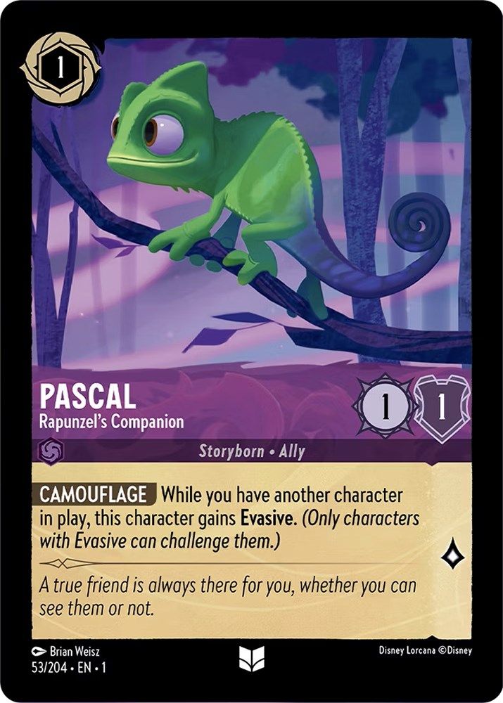 Pascal - Rapunzel's Companion 53/204 Uncommon The First Chapter Lorcana NM