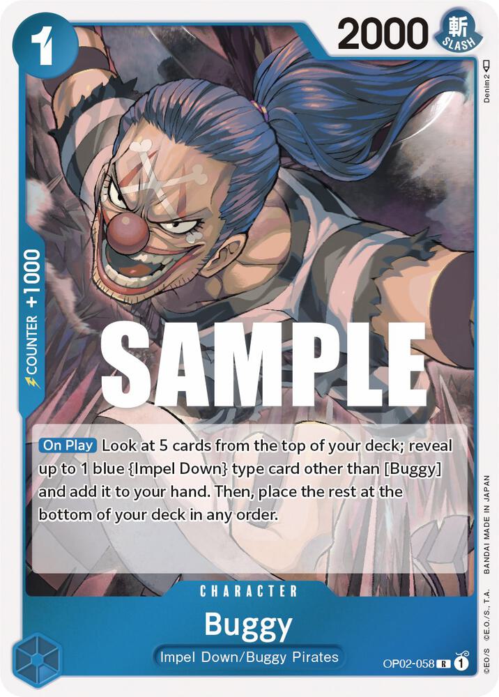 Buggy OP02-058 Rare Paramount War One Piece Foil Near Mint