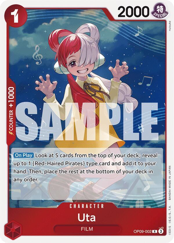 Uta OP09-002 Rare Emperors in the New World One Piece Foil Near Mint