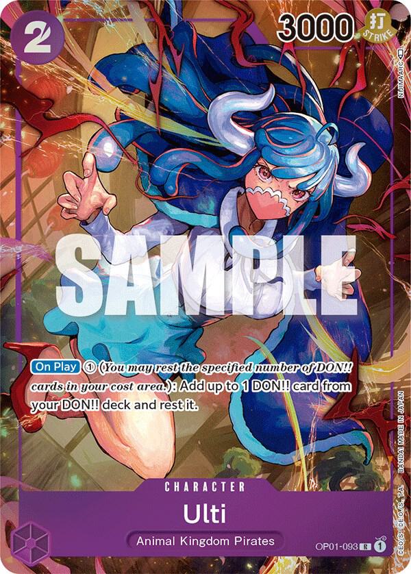 Ulti (Parallel) OP01-093 Rare Romance Dawn One Piece Foil Near Mint