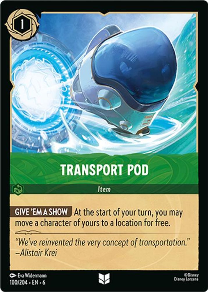 Transport Pod 100/204 Uncommon Azurite Sea Lorcana Near Mint