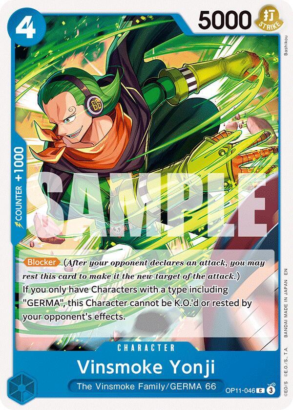 Vinsmoke Yonji OP11-046 Common A Fist of Divine Speed One Piece Near Mint