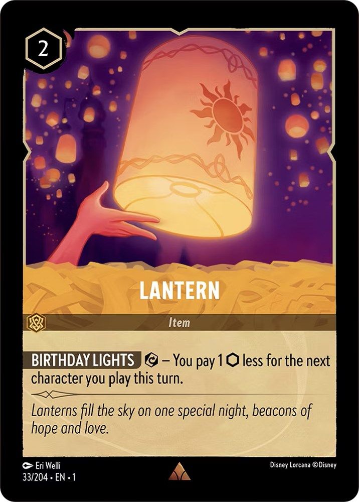 Lantern 33/204 Rare The First Chapter Lorcana Near Mint