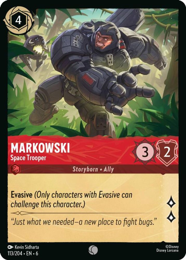 Markowski - Space Trooper 113/204 Common Azurite Sea Lorcana Near Mint