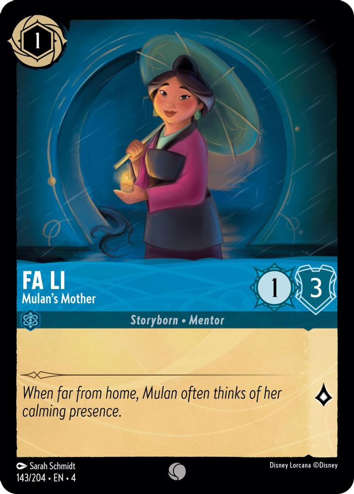 Fa Li - Mulan's Mother 143/204 Common Ursula's Return Lorcana Near Mint