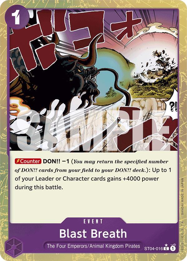 Blast Breath (Textured Foil) ST04-016 Premium Booster -The Best- One Piece NM