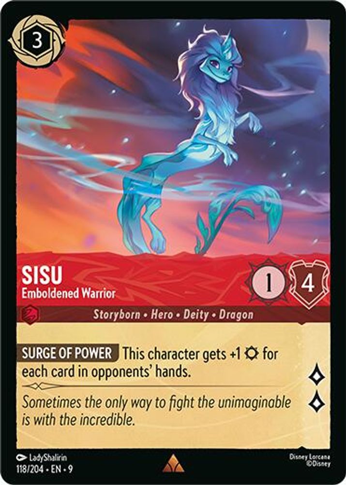 Sisu - Emboldened Warrior 118/204 Rare Fabled Lorcana Near Mint