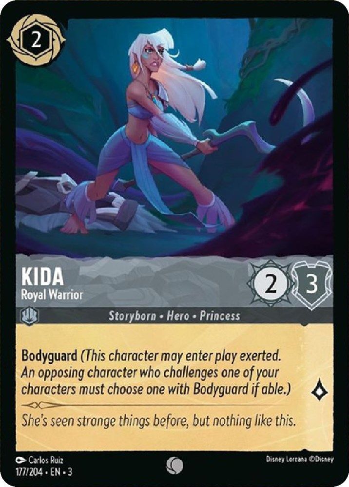 Kida - Royal Warrior 177/204 Common Into the Inklands Lorcana Near Mint