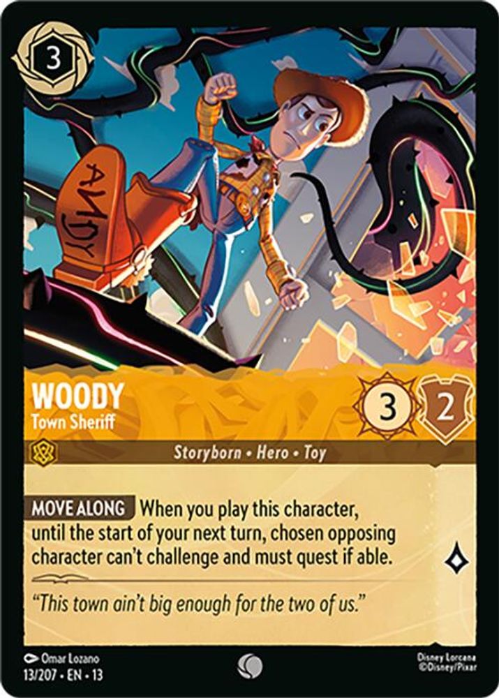 Woody - Town Sheriff 13/204 Common Attack of the Vine! Lorcana Near Mint