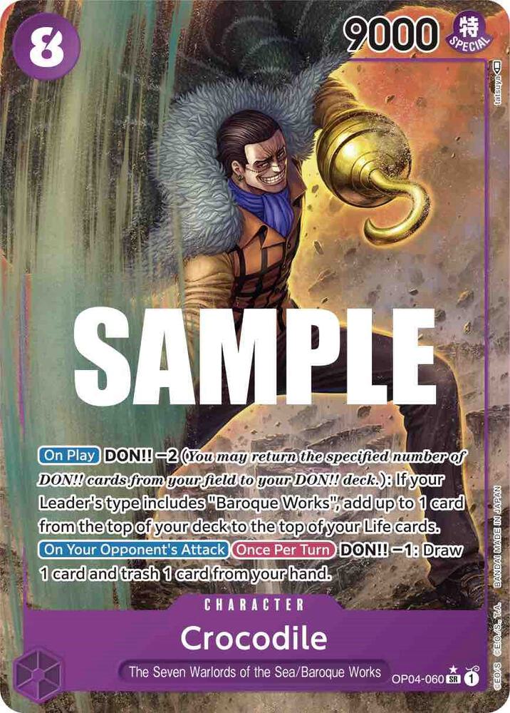 Crocodile (060) (Alternate Art) OP04-060 Kingdoms of Intrigue One Piece Foil NM