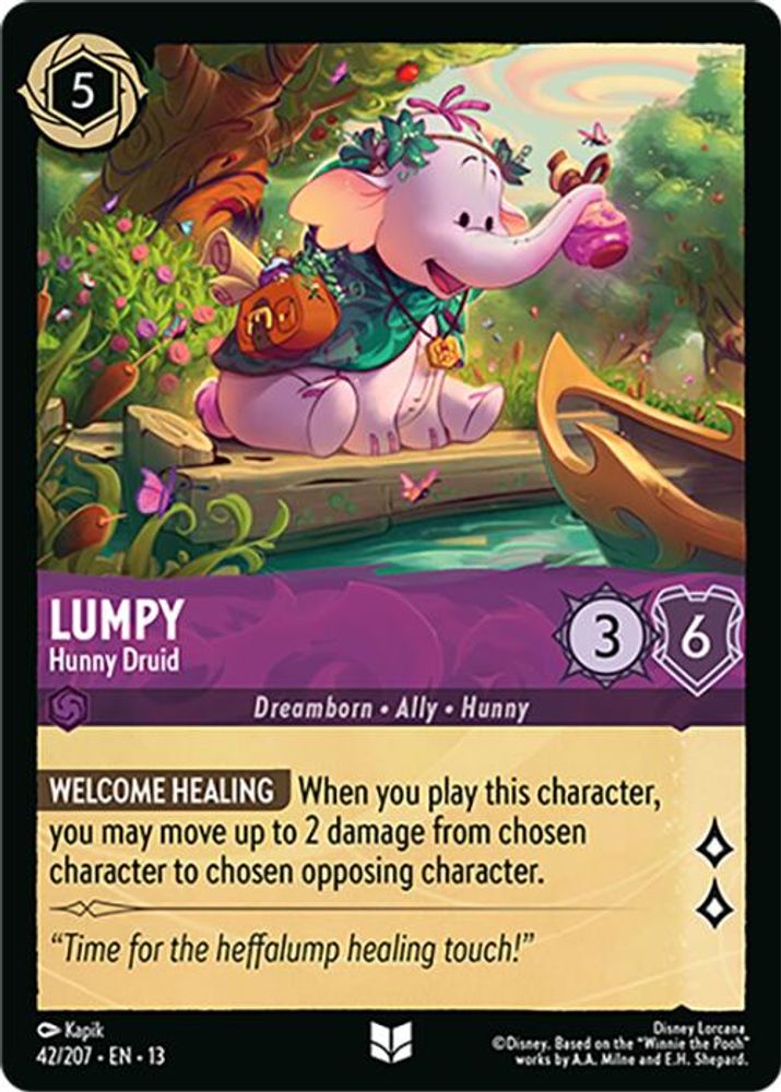 Lumpy - Hunny Druid 42/204 Uncommon Attack of the Vine! Lorcana Near Mint