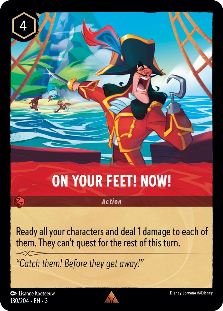 On Your Feet! Now! 130/204 Rare Into the Inklands Lorcana Near Mint