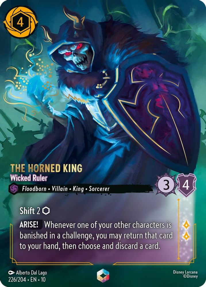 The Horned King - Wicked Ruler (Enchanted) 226/204 Lorcana Holo NM
