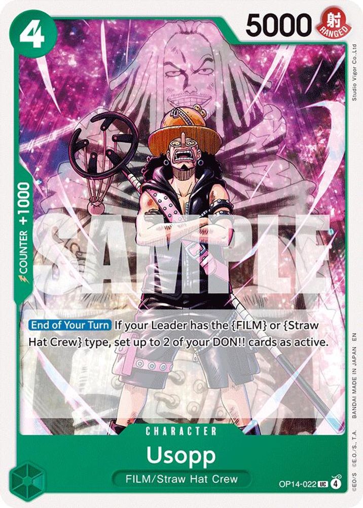 Usopp OP14-022 Uncommon The Azure Sea's Seven One Piece Near Mint