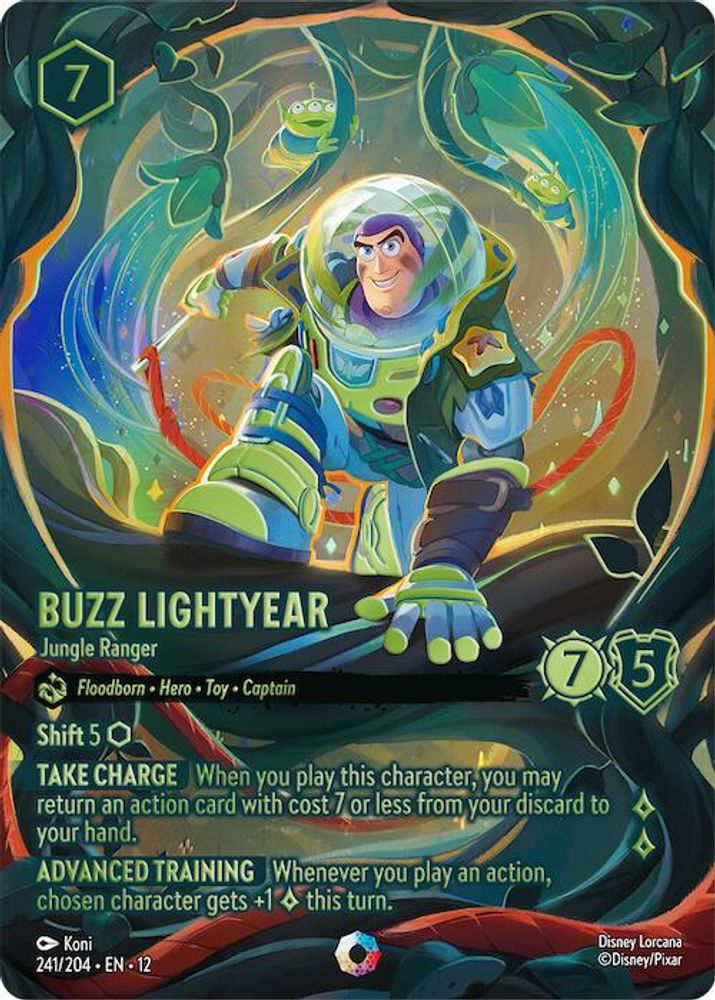 Buzz Lightyear - Jungle Ranger (Iconic) 241/204 Wilds Unknown Lorcana Holo NM