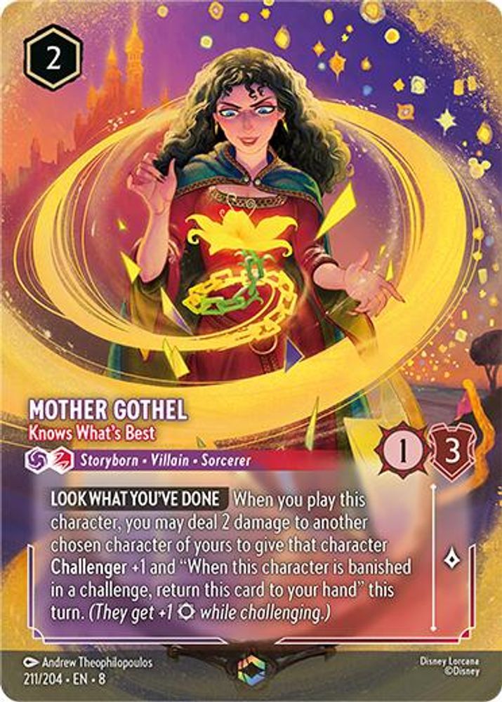 Mother Gothel - Knows What's Best (Enchanted) 211/204 Lorcana Holo NM