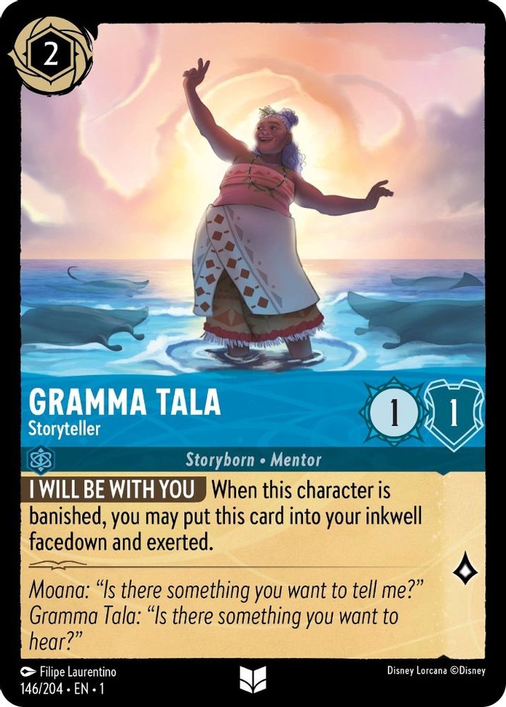 Gramma Tala - Storyteller 146/204 Uncommon The First Chapter Lorcana Near Mint