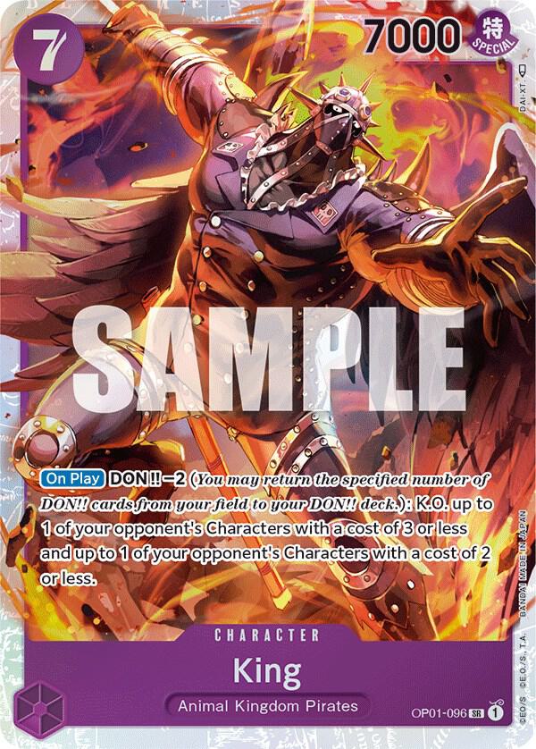 King (096) OP01-096 Super Rare Romance Dawn One Piece Foil Near Mint