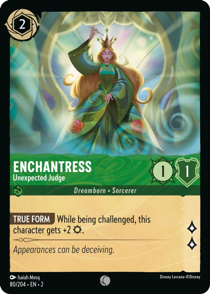 Enchantress - Unexpected Judge 80/204 Common Rise of the Floodborn Lorcana NM